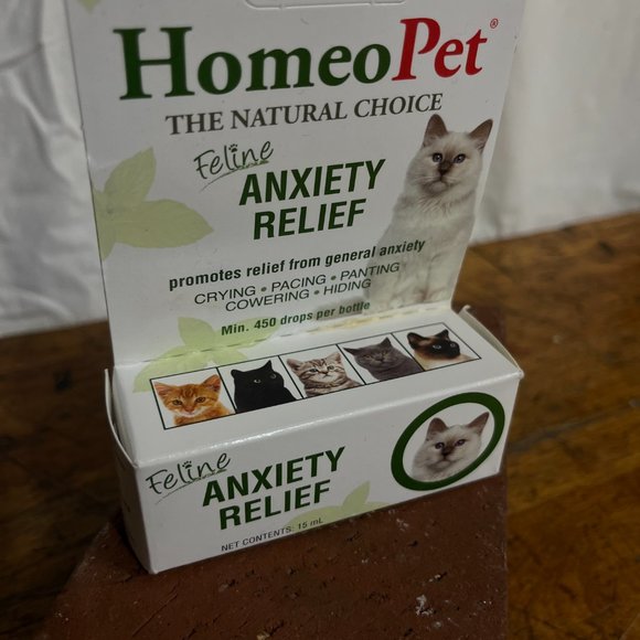 HomeoPet Anxiety Relief Drops - NEW IN BOX Homeopathic Cat Support Travel - Picture 2 of 4